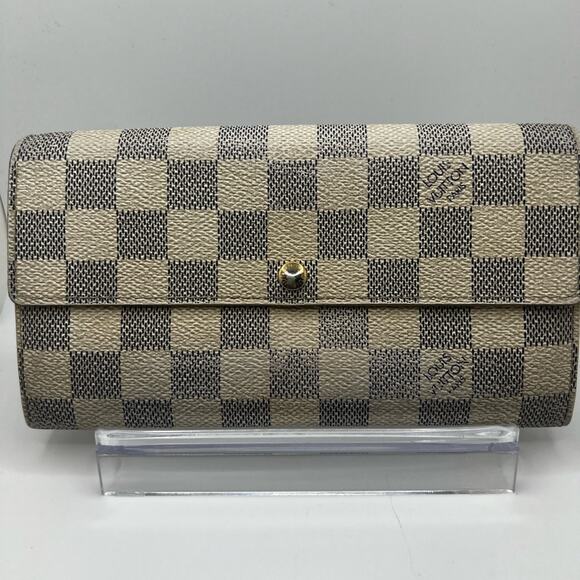 GUC Louis Vuitton Damier Azur Sarah Wallet - Picture 1 of 12